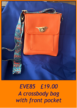 EVE85   £19.00 A crossbody bag with front pocket