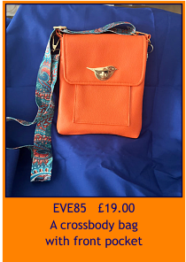 EVE85   £19.00 A crossbody bag with front pocket
